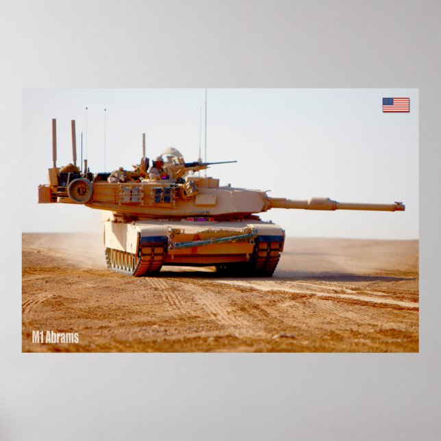 Póster TANQUE DE BATALLA - M1 Abrams (Frente)