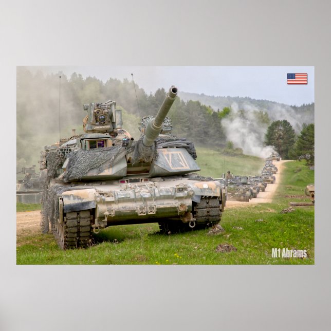 Póster TANQUE DE BATALLA - M1 Abrams (Frente)