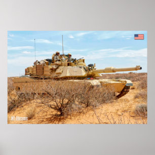 Póster TANQUE DE BATALLA - M1 Abrams