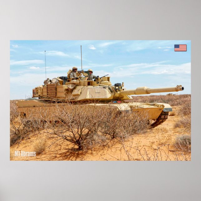 Póster TANQUE DE BATALLA - M1 Abrams (Frente)