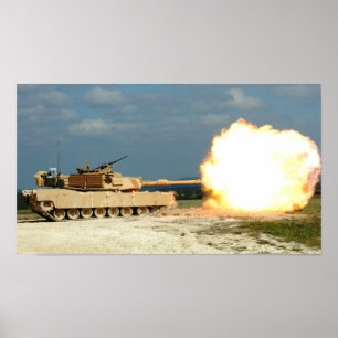 Póster Tanque de batalla principal de M1A2 Abrams