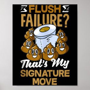 Póster Tanque divertido de humor de baño obstrucción de i