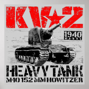Póster Tanque pesado de la Unión Soviética KV-2