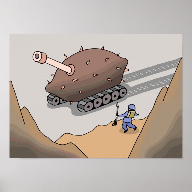 Póster Tanques de batata marchando hacia adelante. (Frente)