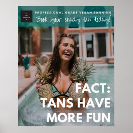 Póster Tans Have More Fun Poster- Teal Branded