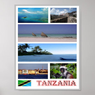 Póster Tanzania - Mosaico -