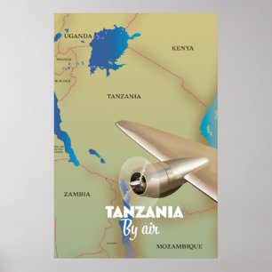 Póster Tanzania Por Aire