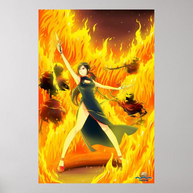 Póster TAOFEWA - Gabija Olas de Poster de incendios (Frente)