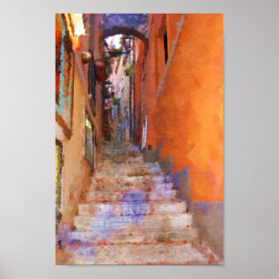 Póster Taormina Sicilia Italia: Pintando por las calles e