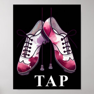 Póster Tap Dance Lover Dancing Shoes Competencia De Baila