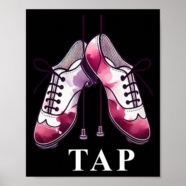 Póster Tap Dance Lover Dancing Shoes Competencia De Baila (Frente)