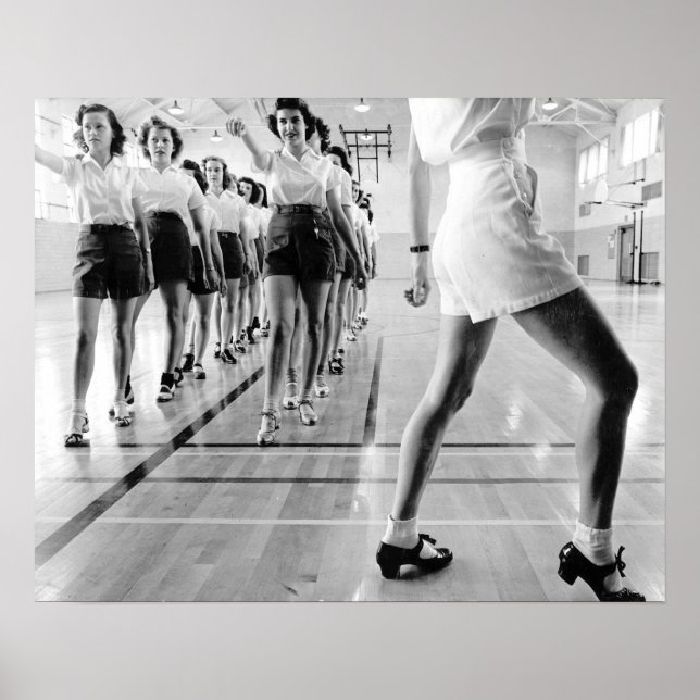 Póster Tap Dancing Class, 1942. Foto de cosecha de vintag (Frente)