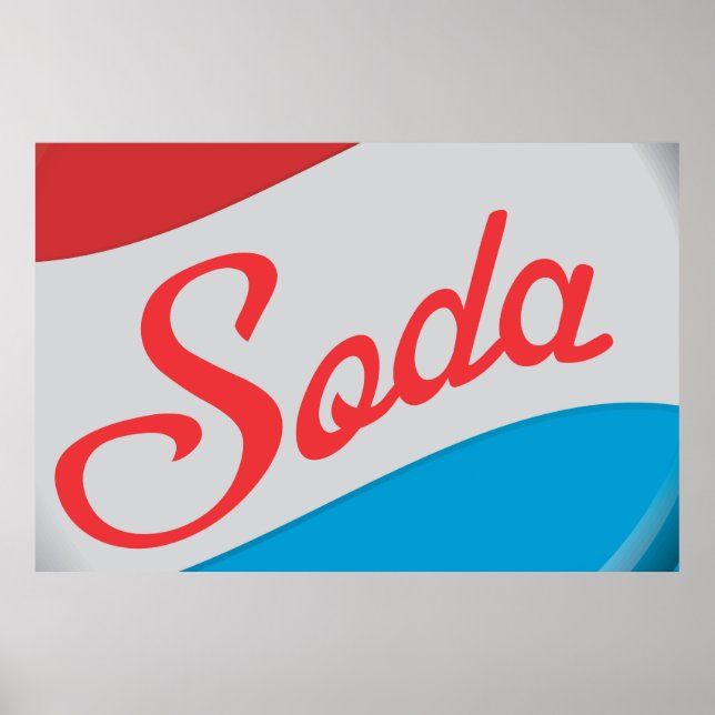 Póster Tapa de Botella de Soda Antiguo (Frente)