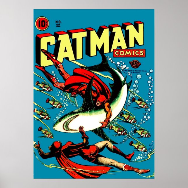 Póster Tapa de historietas de moda de Catman no 32 (Frente)