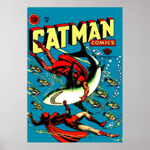 Póster Tapa de historietas de moda de Catman no 32