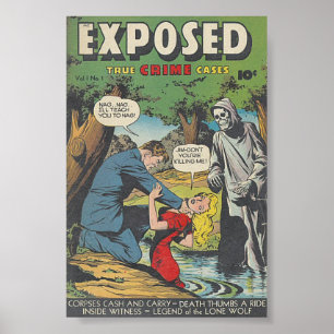 Póster Tapa de historietas vintage