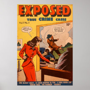 Póster Tapa de historietas vintage