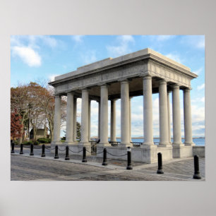 Póster Tapa de la histórica roca de Plymouth - impreso