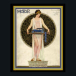 Póster Tapa de la revista Art Deco Motor 16 x 20<br><div class="desc">Portada de la revista Motor Enero 1924- 16 x 20</div>