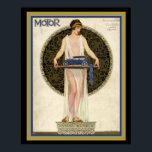 Póster Tapa de la revista Art Deco Motor 16 x 20<br><div class="desc">Portada de la revista Motor Enero 1924- 16 x 20</div>