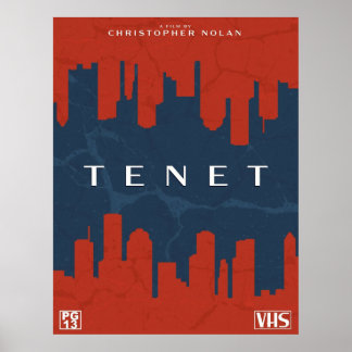 Póster Tapa de los vhs retro de TENET