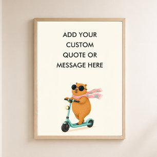 Póster Tapa de Scooter Personalizada Capybara - Crea Tu P