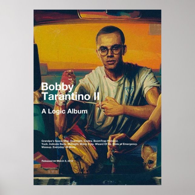 Póster Tapa del álbum de Bobby Tarantino II (Frente)