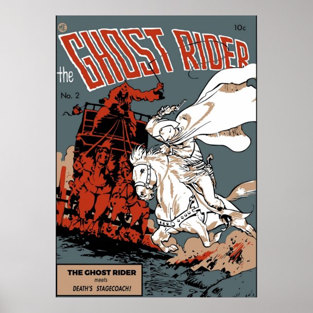 Póster Tapa del cómic del conductor fantasma (Frente)