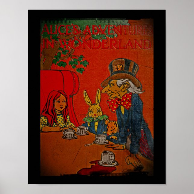 Póster Tapa del Fiesta de té de Mad Hatter (Frente)