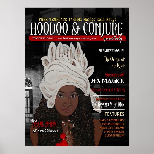 Póster Tapa trimestral de emisión de hoodoo y conjure (Frente)