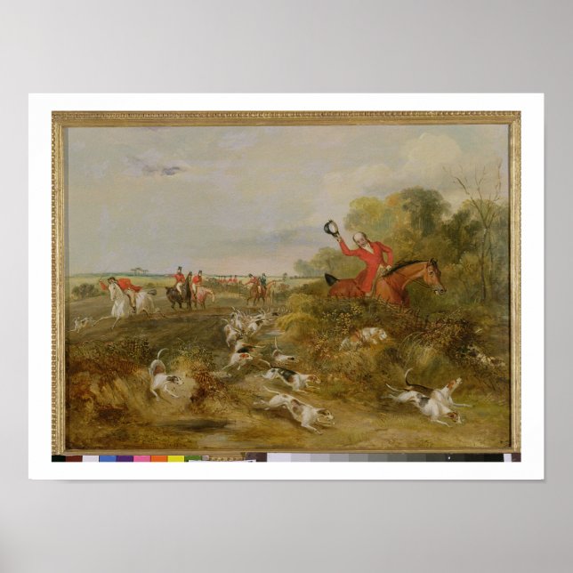Póster Tapado sobre los Hounds, Salón del soltero, 1836 ( (Frente)