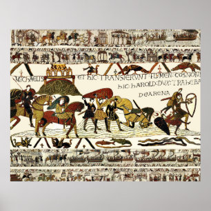 Póster TAPIZ DE BAYEUX Guillermo en Mont Saint-Michel