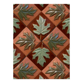 Póster Tapiz de pared con azulejos de hojas de arce