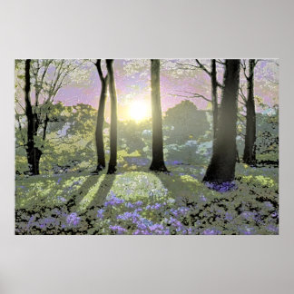 Póster Tapiz de pared con parte superior de madera
