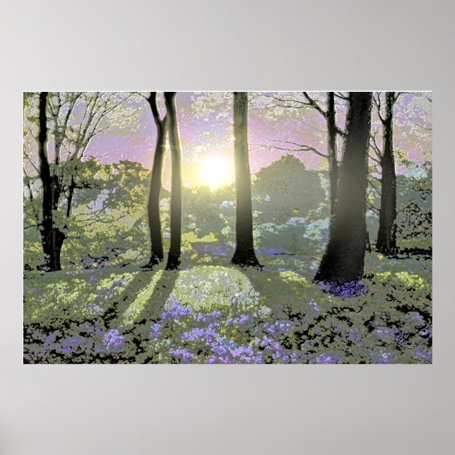 Póster Tapiz de pared con parte superior de madera (Frente)