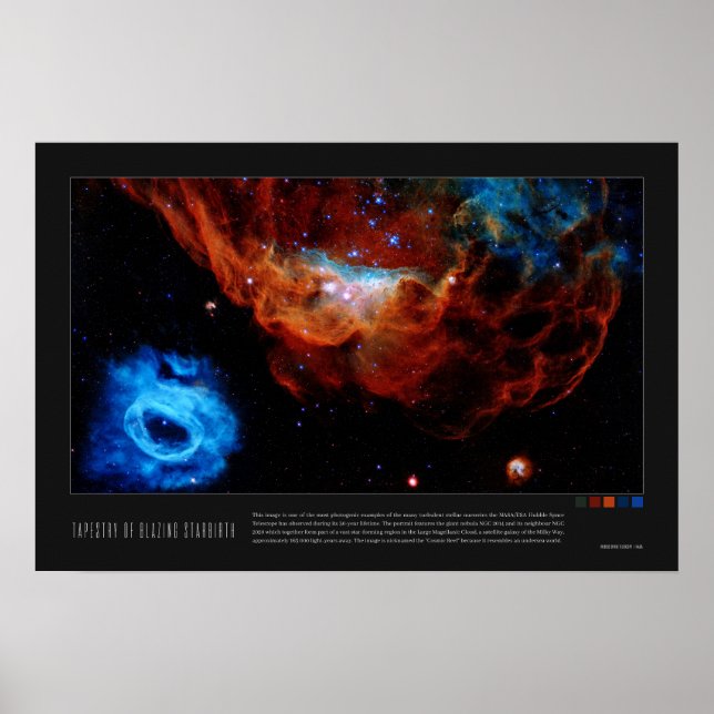 Póster Tapiz del nacimiento de un recién nacido (NGC 2014 (Frente)