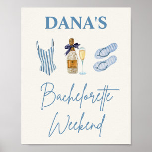 Póster Tapiz del partido Bachelorette personalizado