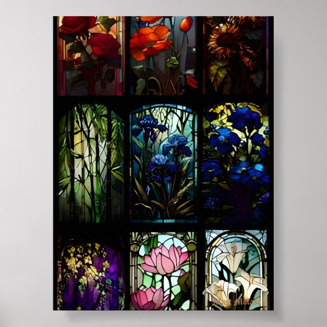 Póster Tapiz floral (Frente)