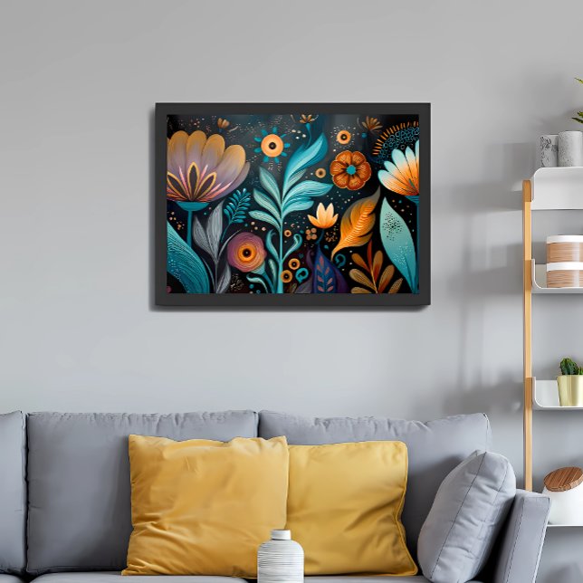 Póster Tapiz Floral Boho Moderno (Subido por el creador)