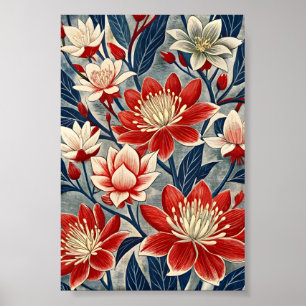 Póster Tapiz Floral Vibrante