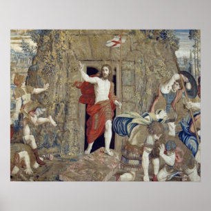 Póster Tapiz que representa la resurrección de Cristo en