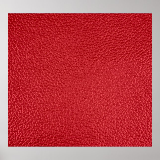 Póster Tapón de cuero artificial rojo oscuro. (Frente)