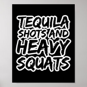 Póster Tapones Tequila Y Cuadrados Pesados Poderosos De C