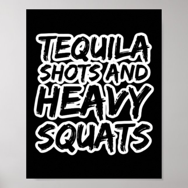 Póster Tapones Tequila Y Cuadrados Pesados Poderosos De C (Frente)
