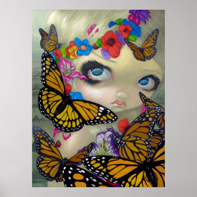 Póster Tara fairy ART PRINT mariposa hada ojos grandes ar (Frente)