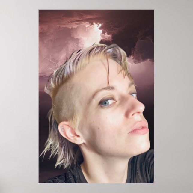 Póster Tara Shannon Poster de tormenta de lluvia rosa (Frente)