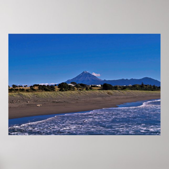 Póster Taranaki y Fitzroy Beach (Frente)