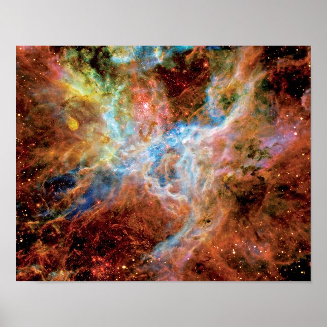 Póster Tarantula Nebula R136 Foto espacial Hubble de la N (Frente)