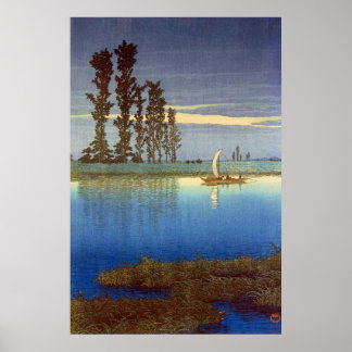 Póster Tarde de Ushibori Kawase Hasui 1930s