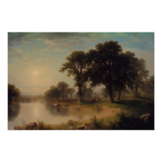 Póster Tarde de verano (1865) - Asher Brown Durand 